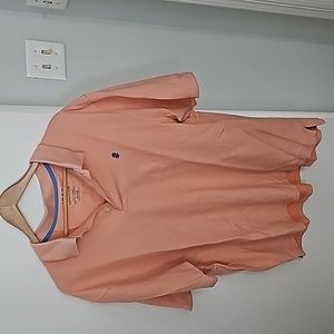 Izod Men's short sleeve Performance Stretch Polo, peach, size 2XLT